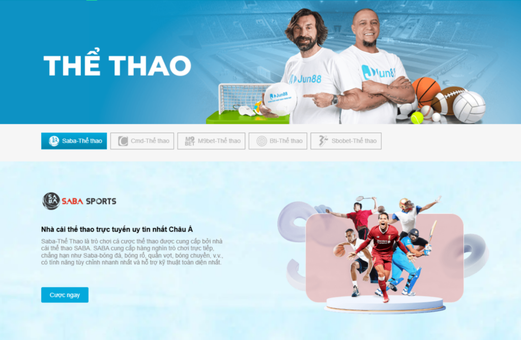 Các dịch vụ tại Jun88 Online