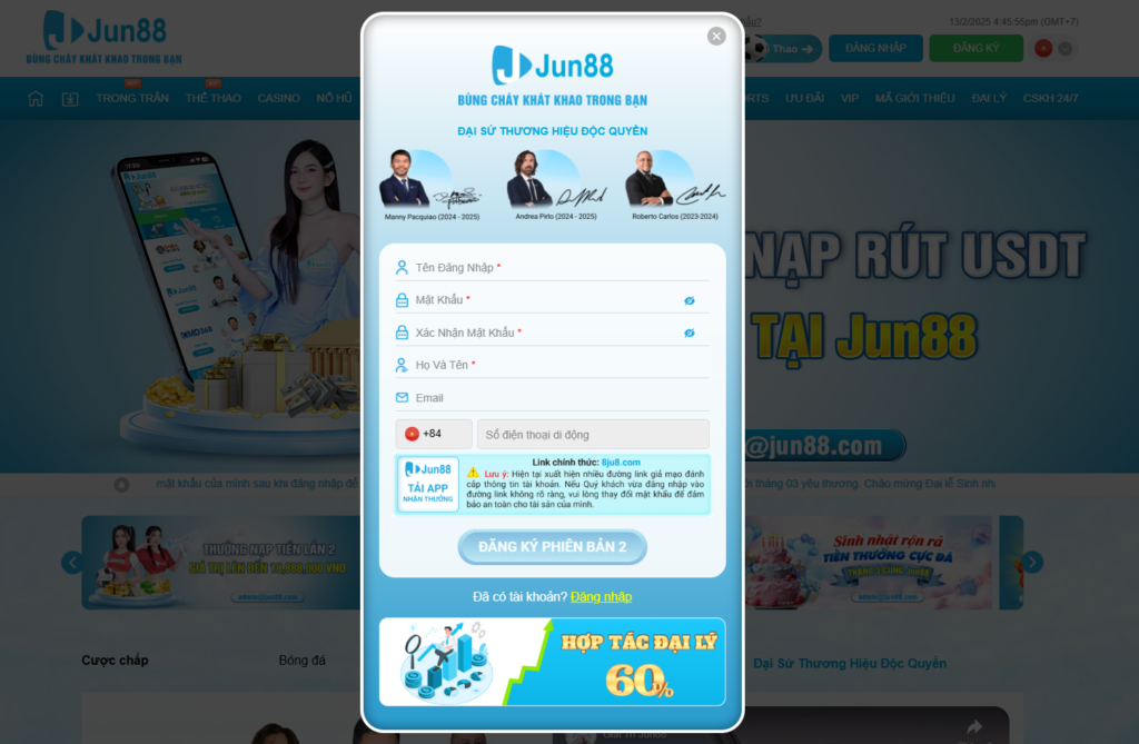 Hướng dẫn đăng ký và tham gia Jun88 Online
